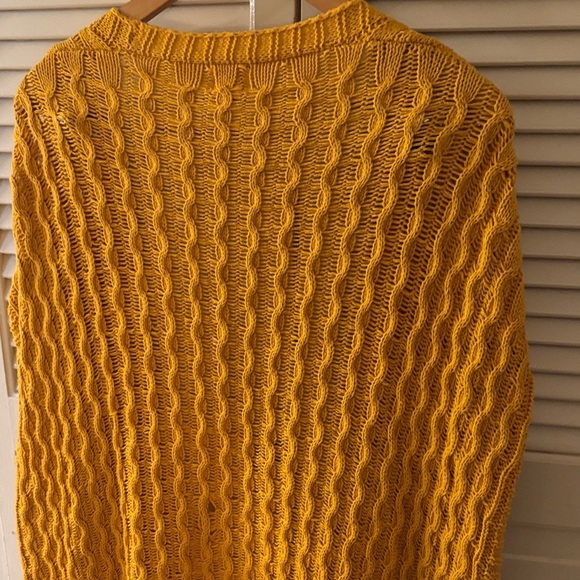 Mo:Vint Golden Open Knit Women's Cardigan Boho - Picture 6 of 7